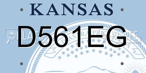 D561EG Kansas License Plate
