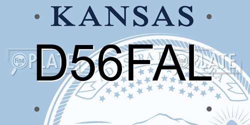 D56FAL Kansas License Plate