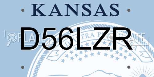 D56LZR Kansas License Plate