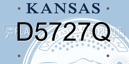 D5727Q Kansas License Plate