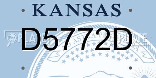 D5772D Kansas License Plate
