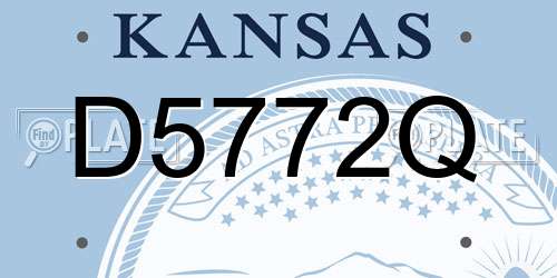 D5772Q Kansas License Plate