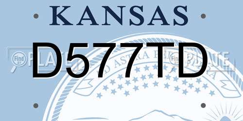 D577TD Kansas License Plate