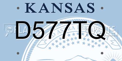 D577TQ Kansas License Plate