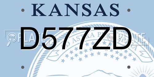 D577ZD Kansas License Plate