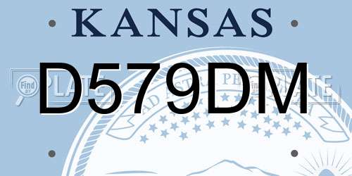 D579DM Kansas License Plate