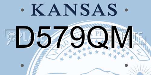 D579QM Kansas License Plate