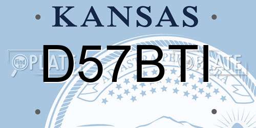 D57BTI Kansas License Plate