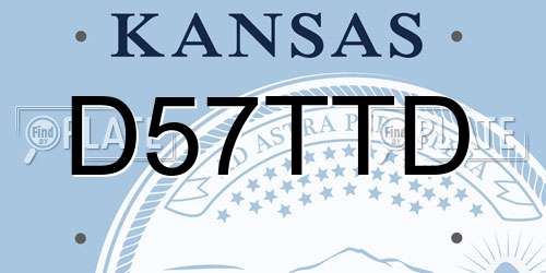 D57TTD Kansas License Plate