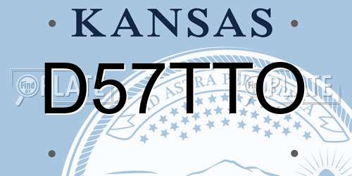 D57TTO Kansas License Plate