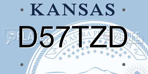 D57TZD Kansas License Plate
