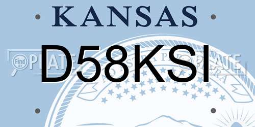 D58KSI Kansas License Plate