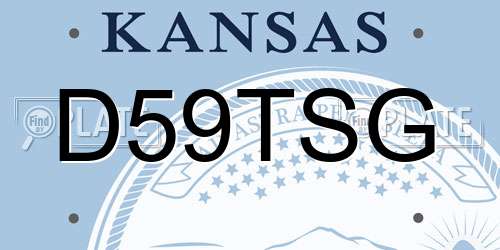 D59TSG Kansas License Plate