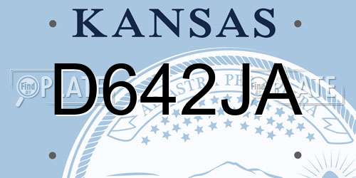 D642JA Kansas License Plate