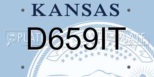 D659IT Kansas License Plate