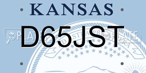 D65JST Kansas License Plate
