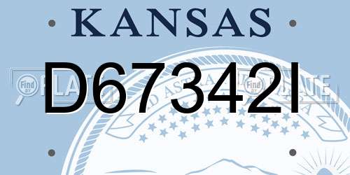 D67342I Kansas License Plate