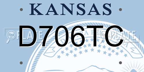 D706TC Kansas License Plate