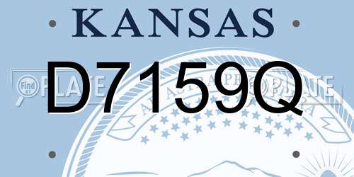 D7159Q Kansas License Plate