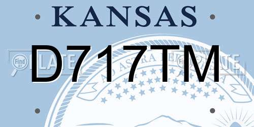 D717TM Kansas License Plate