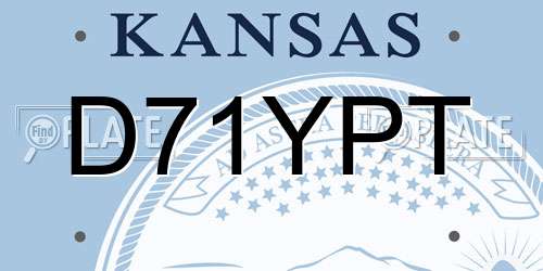 D71YPT Kansas License Plate