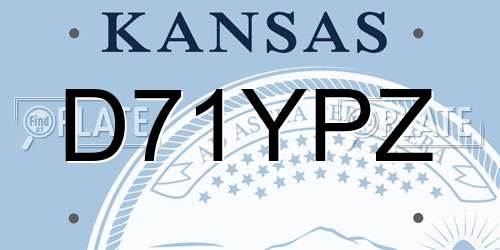 D71YPZ Kansas License Plate