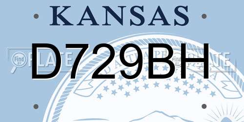 D729BH Kansas License Plate