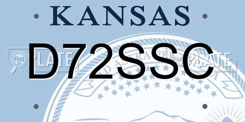 D72SSC Kansas License Plate