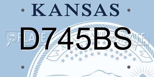 D745BS Kansas License Plate