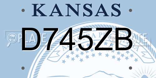 D745ZB Kansas License Plate