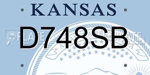 D748SB Kansas License Plate