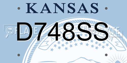 D748SS Kansas License Plate