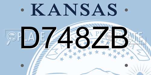 D748ZB Kansas License Plate