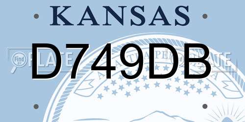 D749DB Kansas License Plate