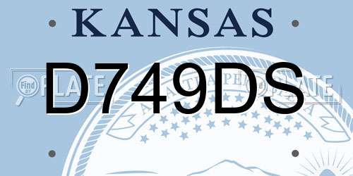 D749DS Kansas License Plate