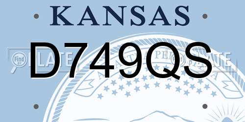 D749QS Kansas License Plate