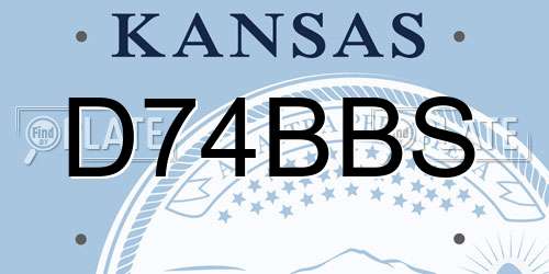 D74BBS Kansas License Plate