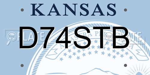 D74STB Kansas License Plate