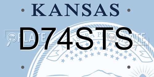D74STS Kansas License Plate