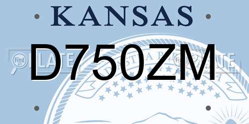 D750ZM Kansas License Plate