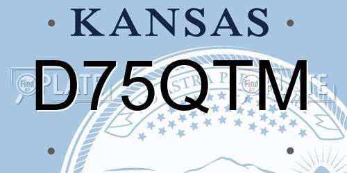 D75QTM Kansas License Plate