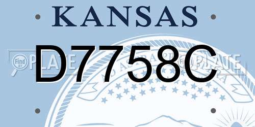 D7758C Kansas License Plate