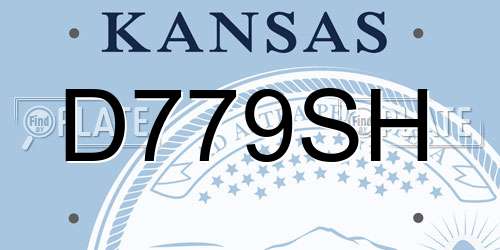 D779SH Kansas License Plate