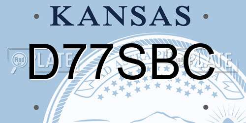 D77SBC Kansas License Plate