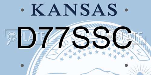 D77SSC Kansas License Plate
