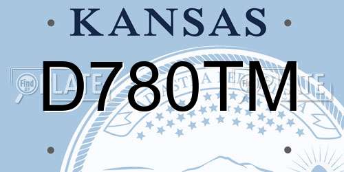 D780TM Kansas License Plate