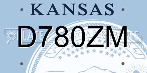 D780ZM Kansas License Plate
