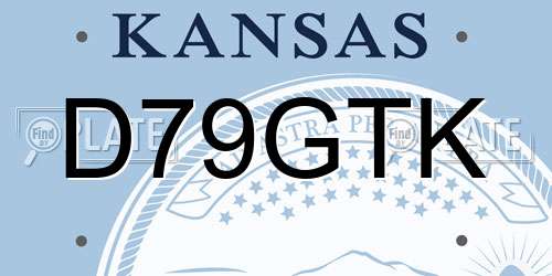 D79GTK Kansas License Plate