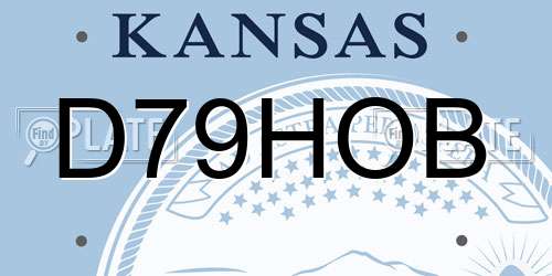 D79HOB Kansas License Plate