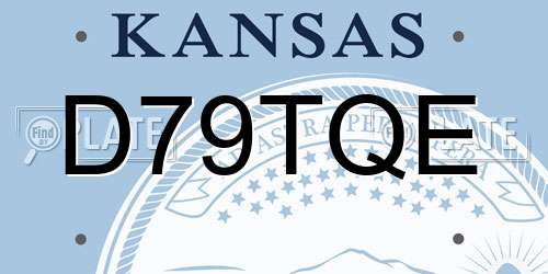 D79TQE Kansas License Plate